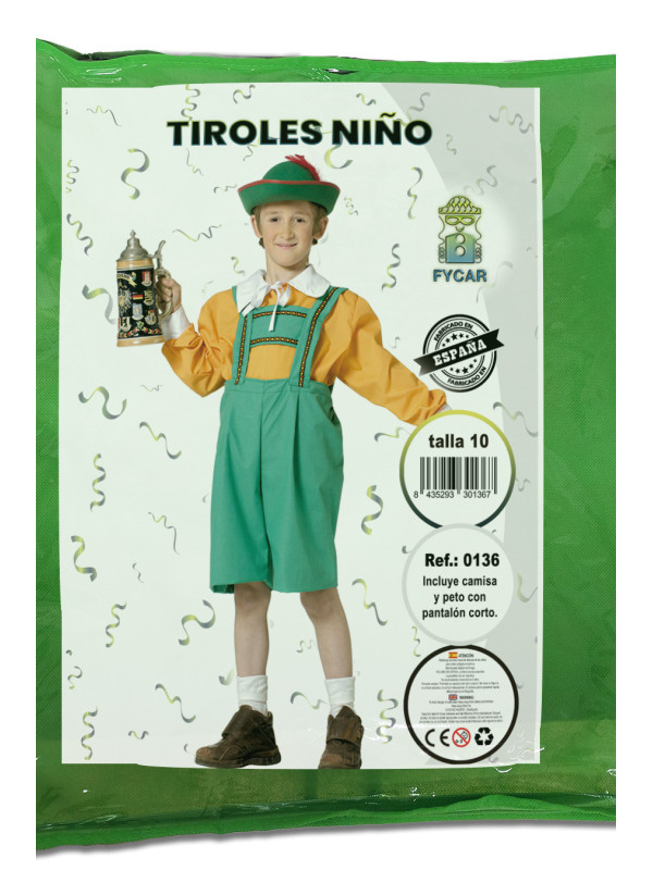 Disfraz tirolés infantil