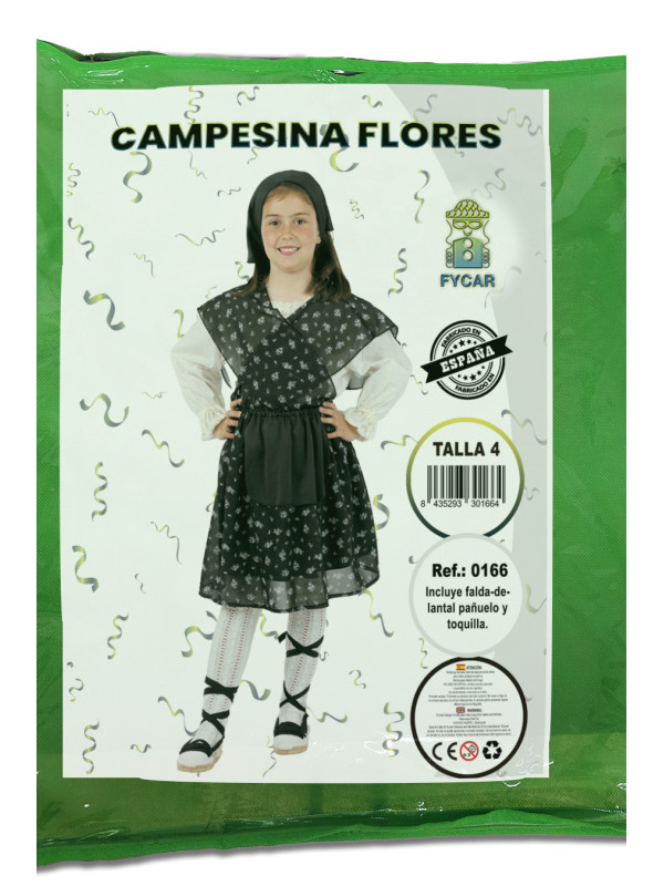 Disfraz castañera flores infantil