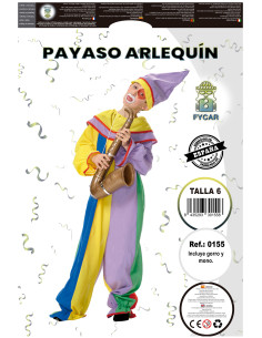 Disfraz payaso arlequin infantil 2