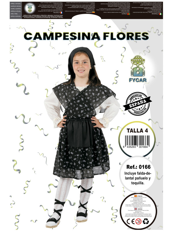 Disfraz castañera flores infantil