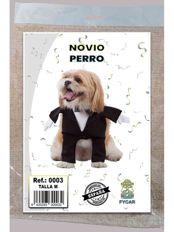 Disfraz de novio para perro