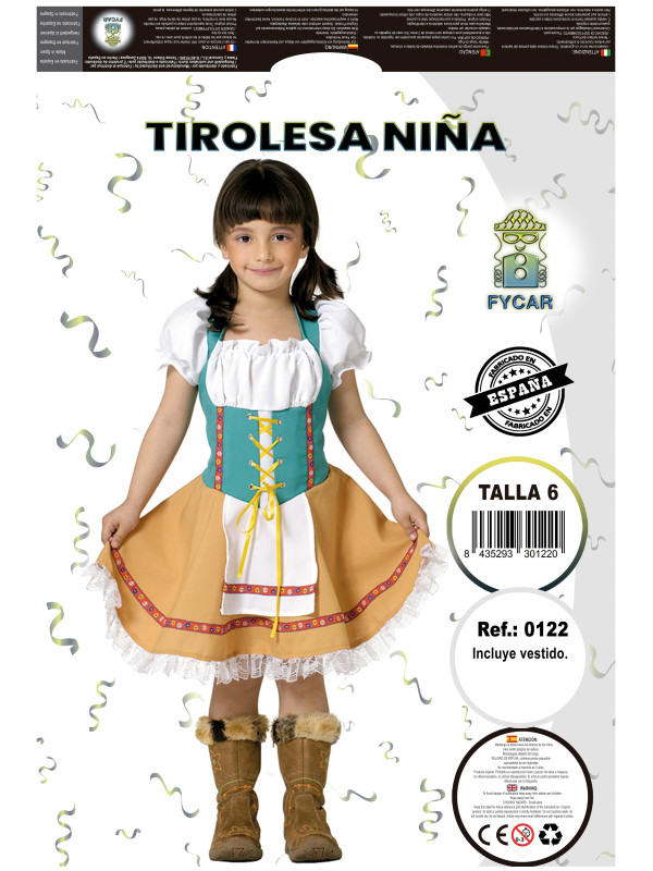 Disfraz tirolesa infantil