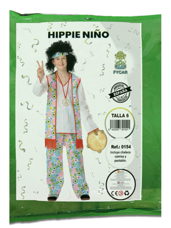 Disfraz hippie niño