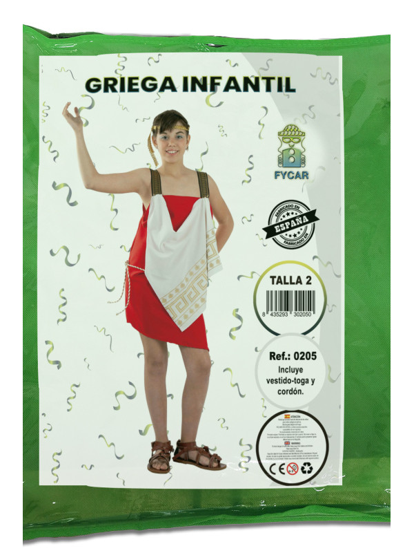 Disfraz griega infantil