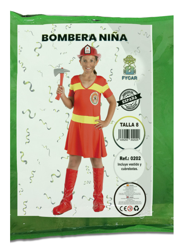 Disfraz bombera niña
