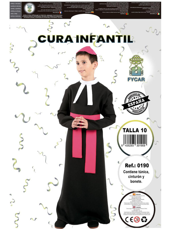 Disfraz de sacerdote infantil
