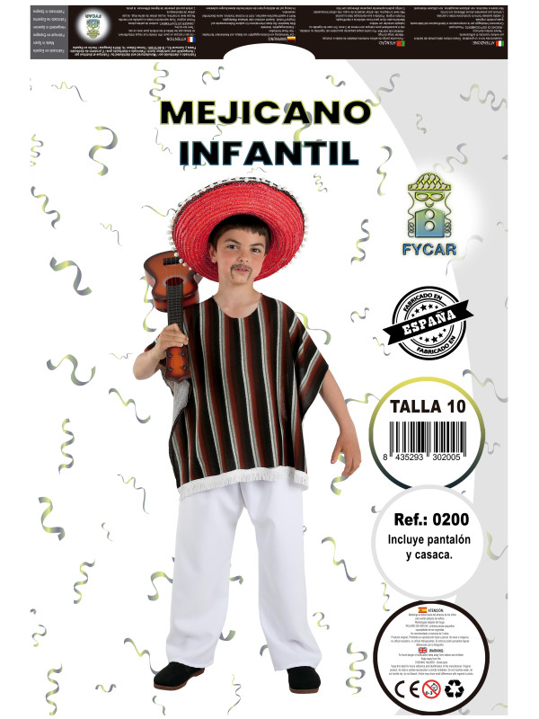 Disfraz de mejicano para niño