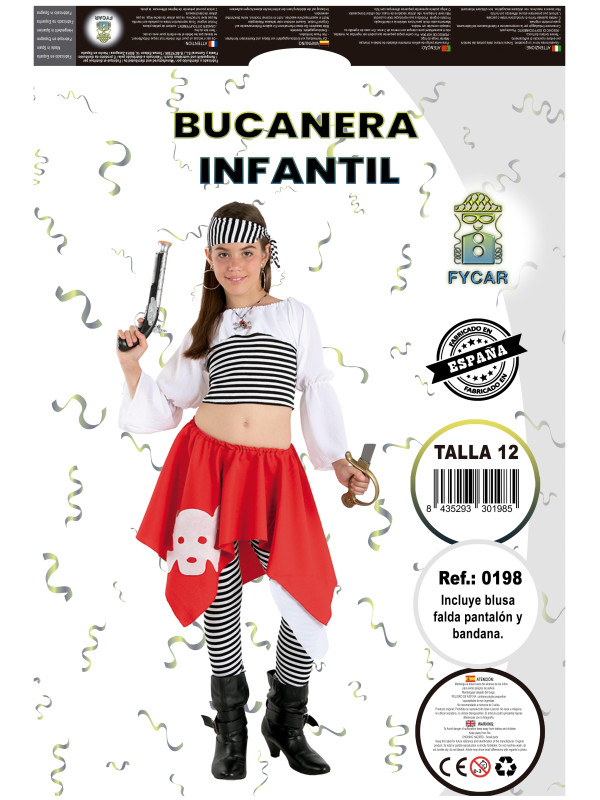 Disfraz pirata niña