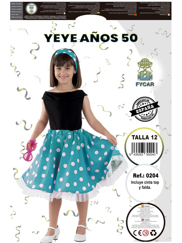 Disfraz años 50 infantil