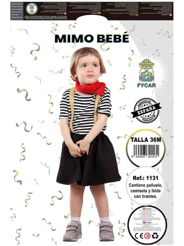 Disfraz mimo para bebé niña