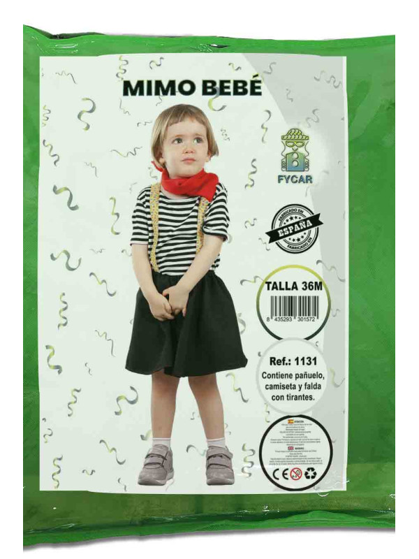 Disfraz mimo para bebé niña