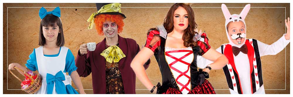 Disfraces en grupo de Alicia País de las maravillas